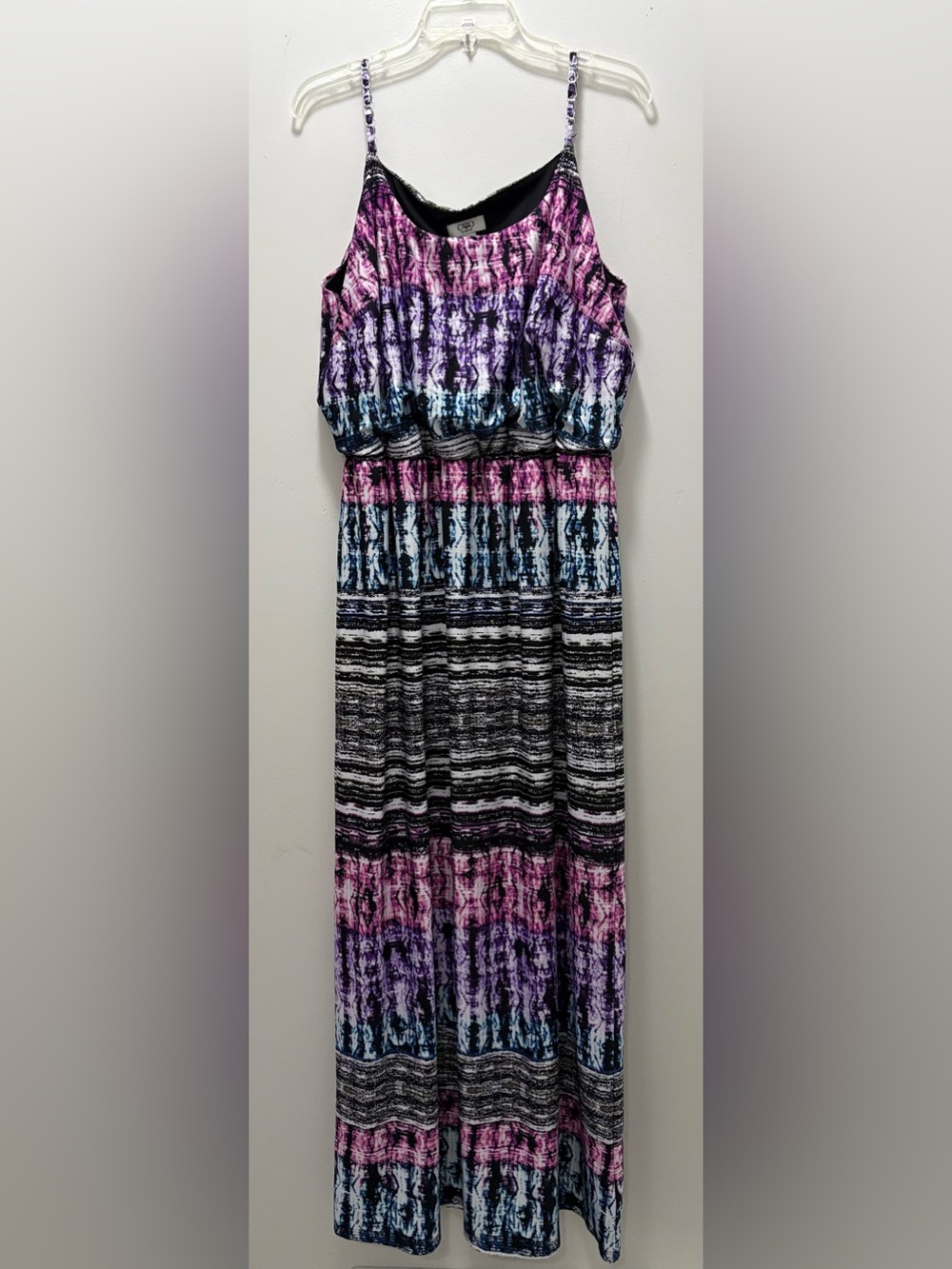 Cato Woman Pink Purple and Black Patterned Dress